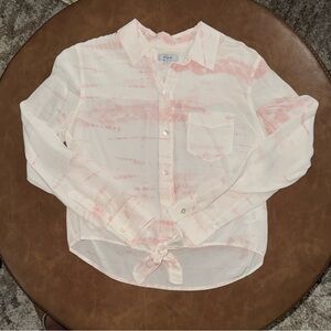 Rails White and Pink Button Down Shirt